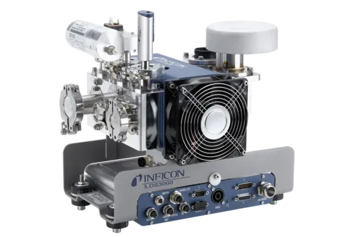 INFICON LDS3000 modular helium leak detector mass spectrometer module with turbo pump and connection panel